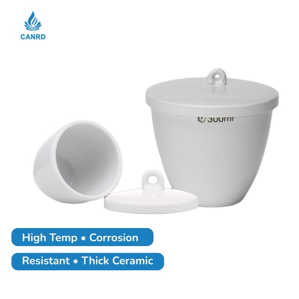 Ceramic Crucible with Lid (Thick-Walled)