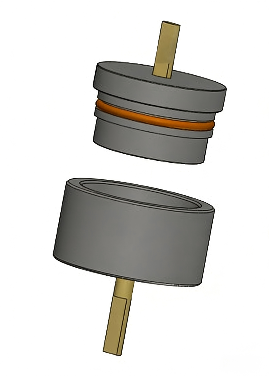 Button battery test fixture (sealed version)