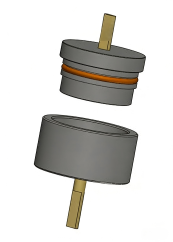Button battery test fixture (sealed version)