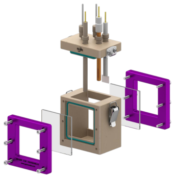 Square Quartz Electrochemical Cell (Hermetic Sealed)