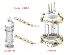 Semi-sealed Cylindrical Quartz Electrochemical Cell