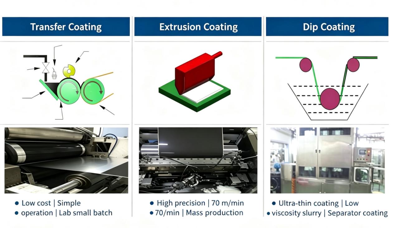 Transfer extrusion dip coating equipment comparison