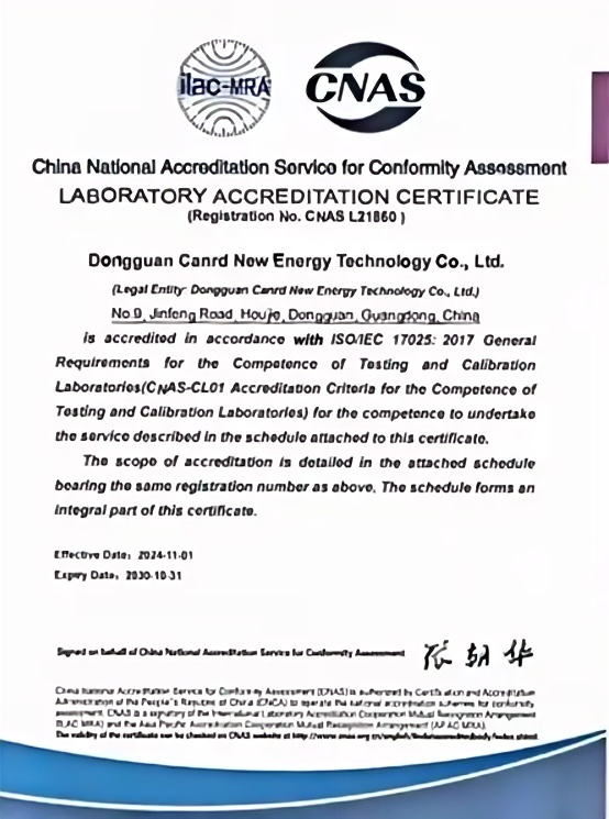 CNAS Accreditation