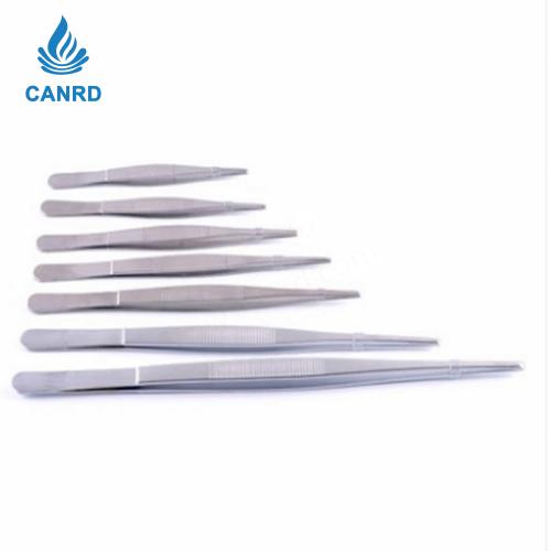 Stainless steel tweezers (round head with teeth)