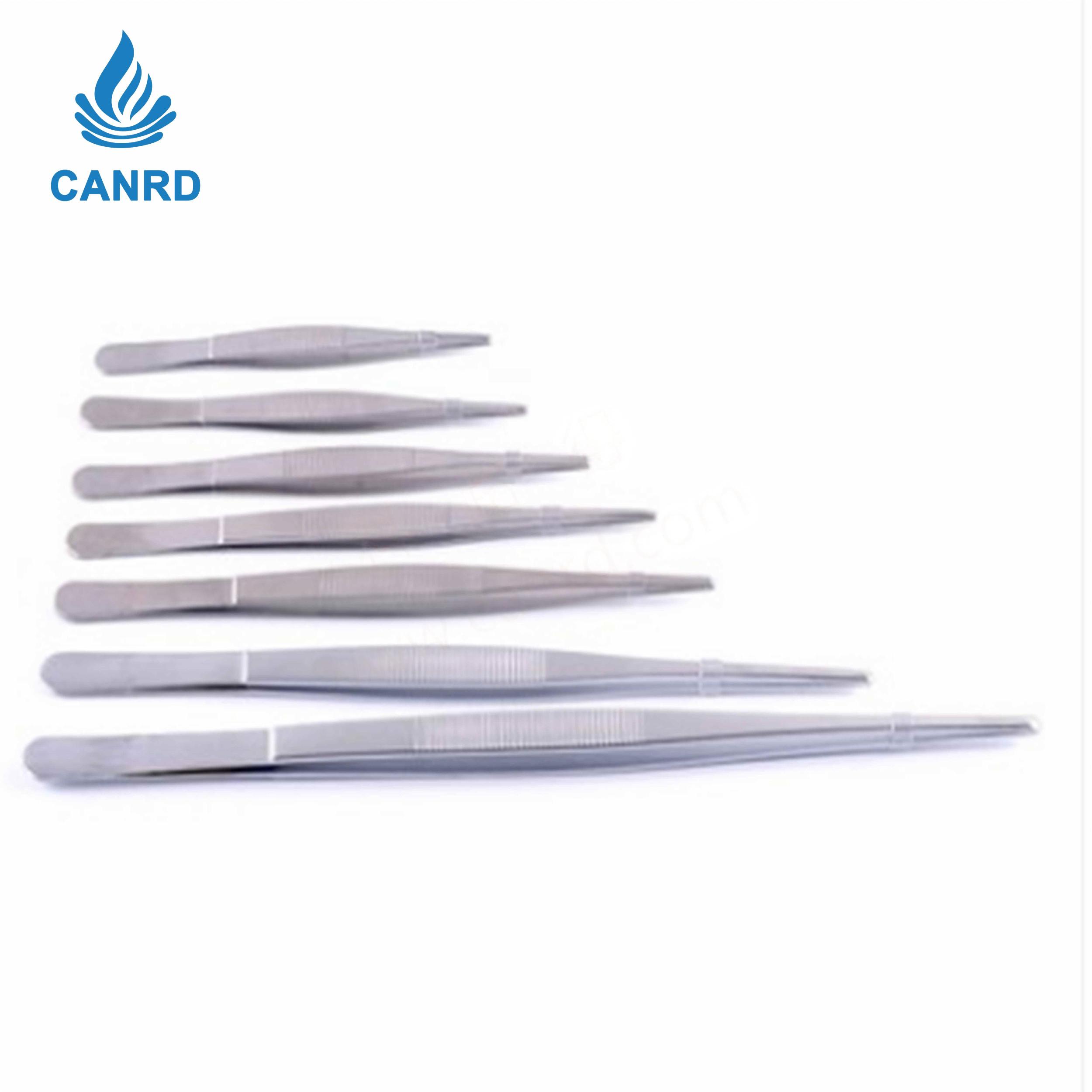 Stainless steel tweezers (round head with teeth)